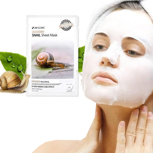 3W Premium Essential Up Snail Cotton Mask Sheet 10 sheets