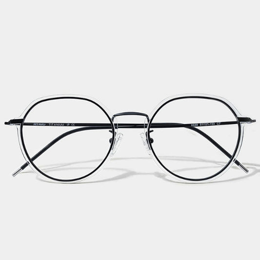 Akiharu 6588 Light Titanium Glasses Frame Men Women Blue Light Blocking Eye Protection Fashion Clip Glasses