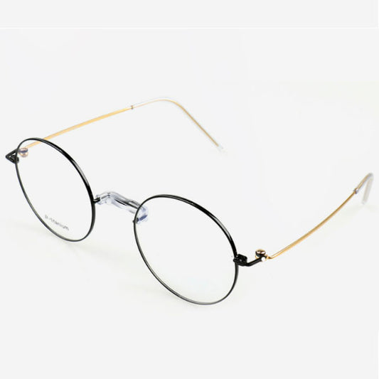 Beta titanium glasses frame, which is light like a feather without a nose, men's noseless blue light blocking glasses