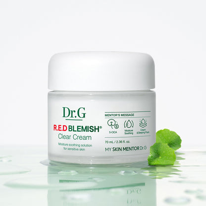 Dr.G Sensitive Skin Hypoallergenic Cica Red Blemish Clear Moist Soothing Calming Moisture Cream 70ml
