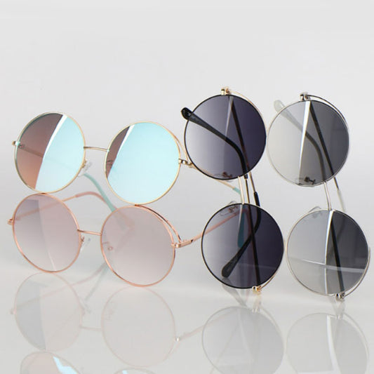 Men's Women's Round Sunglasses UV Protection Mirror Lens