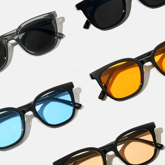 Oversize Men Women Black Brown Blue Tint Sunglasses Big Frame Finder Horn Frame UV protection