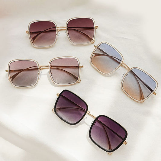 Right Now Basic Round Transparent Simple Square Sunglasses for Men and Women