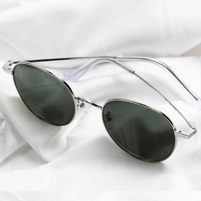 Vintage Domestic Men's Women UV Blocking Oversized Metal Tint Sunglasses