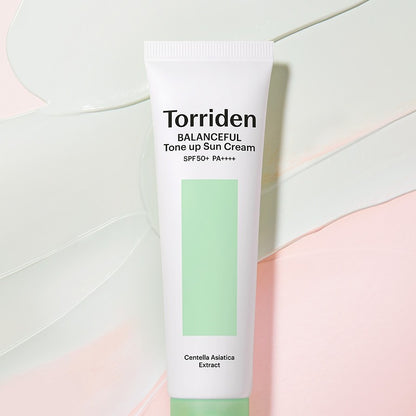 Torriden hypoallergenic inorganic self-driving green fit tone correction balancefull cica tone up sun cream 60ml