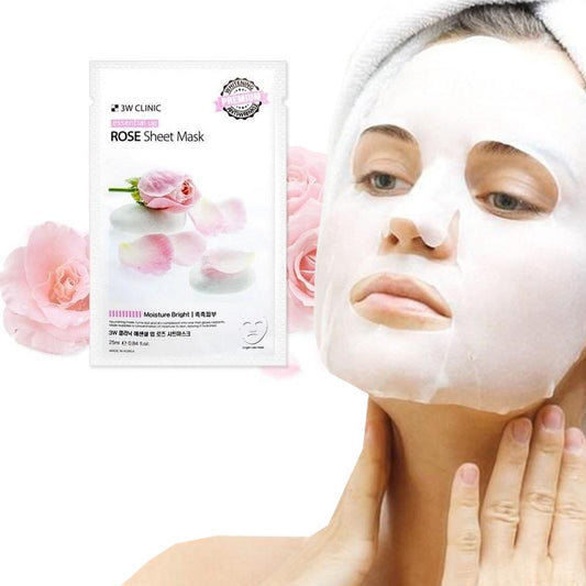 3W Premium Essential Up Rose Baumwoll-Maskenblatt 10 Blatt