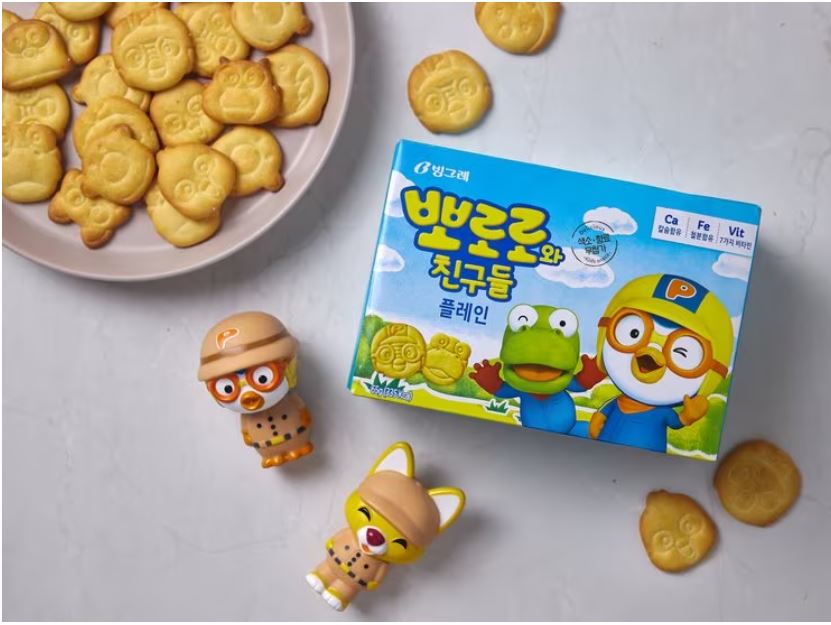 BINGGRAE Pororo and Friends Biscuit Plain 65g