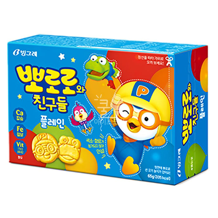 BINGGRAE Pororo and Friends Biscuit Plain 65g