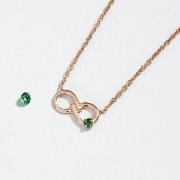 LLOYD Endless May Birthstone Rose Gold Necklace