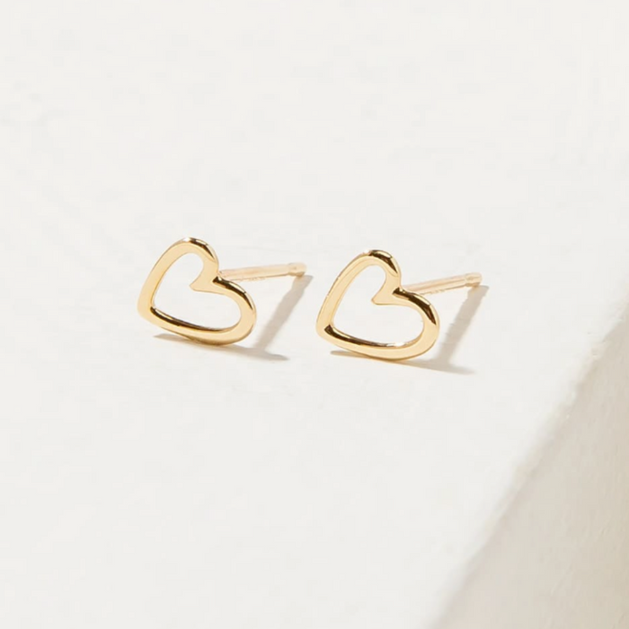 LLOYD Line Heart 14K Earrings