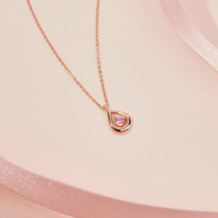 LLOYD L-Carat Pink Drop Necklace