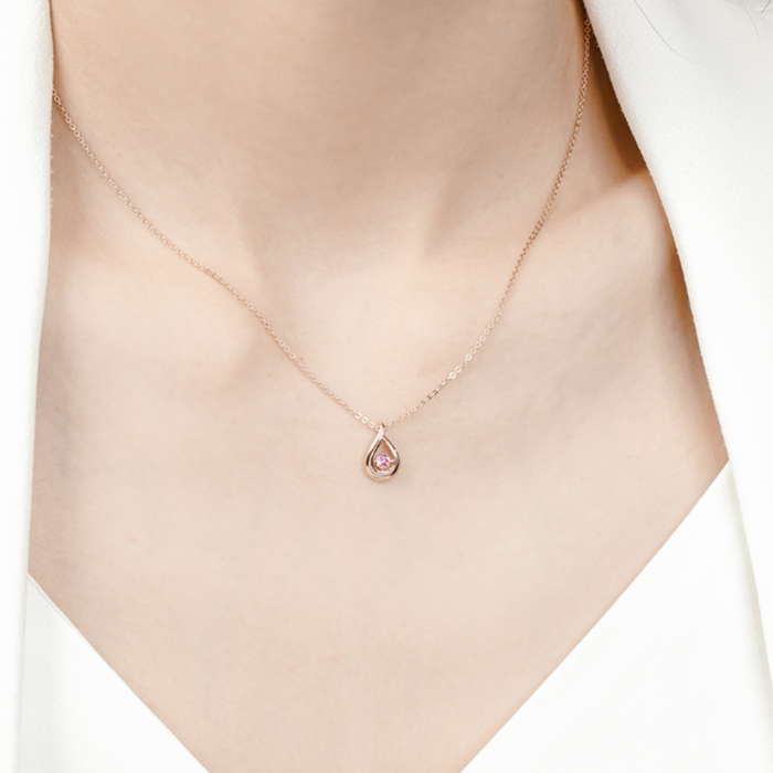 LLOYD L-Carat Pink Drop Necklace