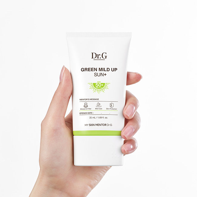 Dr.G hypoallergenic soft cream formulation for sensitive skin Green Mild Up Sun Plus 35ml