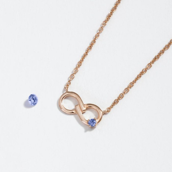 LLOYD Endless December Birthstone Rose Gold Necklace