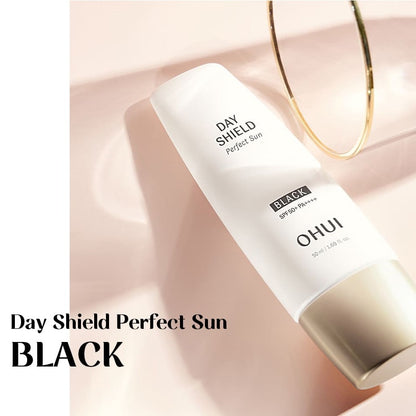 Ohui Day Shield Blocks UV rays, fine dust, natural skin tone correction, Perfect Sun Black SPF 50+, PA++++ 50ml