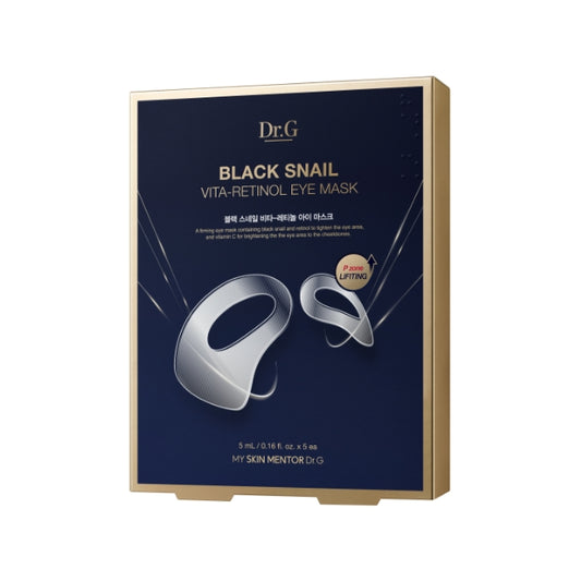 Dr.G P Zone Close Care Black Snail Vita Retinol Highly Nutrient Elasticity Brightening Eye Mask 5pcs