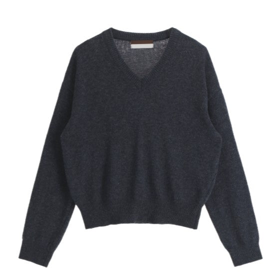 Attrangs Lambswool V-Neck Loose Fit Knit