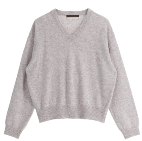 Attrangs Lambswool V-Neck Loose Fit Knit