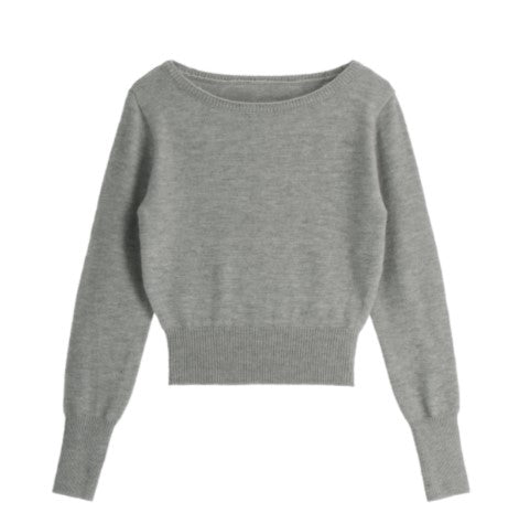 Attrangs Melting Off-Shoulder Gentle-Fit Winter Knit