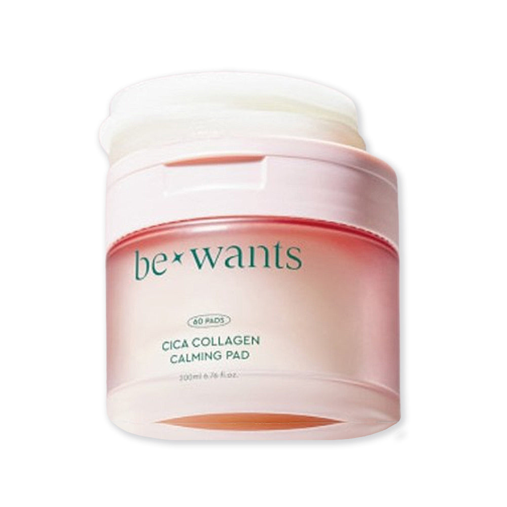Bewants Instantly soothes irritated skin in 5 seconds Cica Collagen Calming Pad Toner Pad 60 sheets