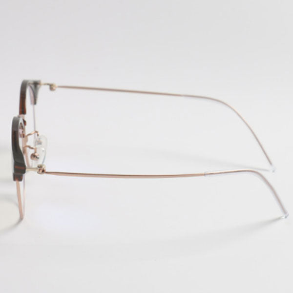 Blue light blocking thin semi-conical frame ultra-lightweight titanium glasses frame