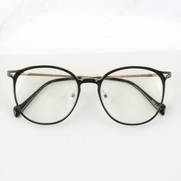 Blue light blocking transparent lightweight slim horn frame glasses