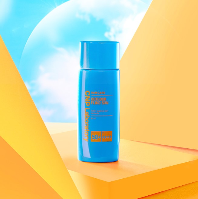 CNP powerful waterproof UV protection outdoor fluid sunscreen 80ml