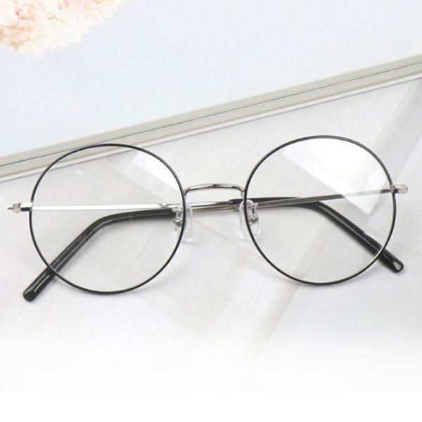 Dubrilé Light Blue Light Blocking Round Metal Glasses