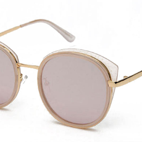 Haliyuna Cats Eye Round Design Mirror Sunglasses