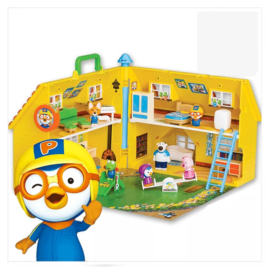 Happy Pororo House Play Set with Furniture Kids Toy House