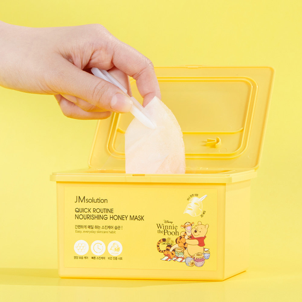 JM Solution Disney Quick Routine Nährende Feuchtigkeitsspendende Honig-Hautpflegemaske 30 Blatt