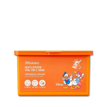 JM Solution Disney Quick Routine Vital Feuchtigkeitsspendende Vitamin C-Hautpflegemaske, 30 Blatt