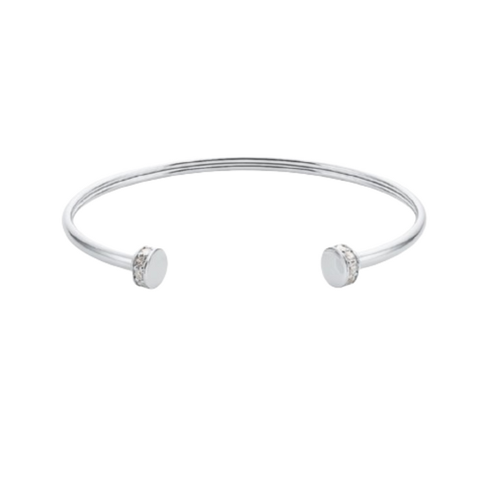 LLOYD Classic White Silver Bangle Bracelet