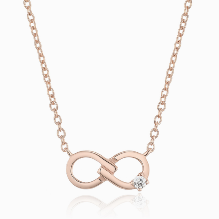 LLOYD Endless April Birthstone Rose Gold Necklace