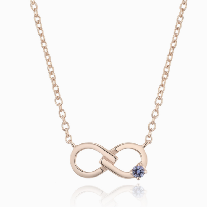 LLOYD Endless December Birthstone Rose Gold Necklace