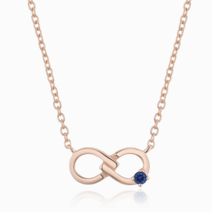 LLOYD Endless September Birthstone Rose Gold Necklace