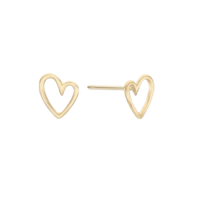 LLOYD Line Heart 14K Earrings