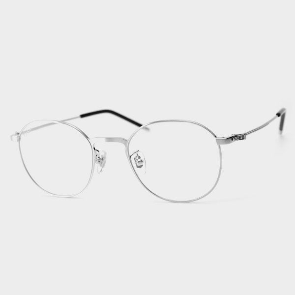 Lash glasses frame ATYPE HIT C4 Men's round silver metal frame