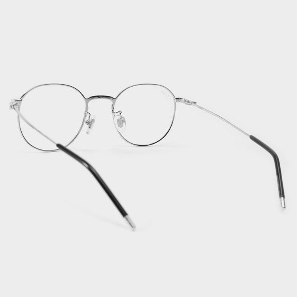 Lash glasses frame ATYPE HIT C4 Men's round silver metal frame