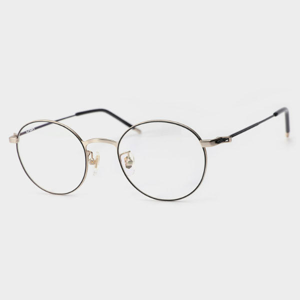 Lash glasses frame ATYPE ZERO C2 round black gold metal frame for both men and women