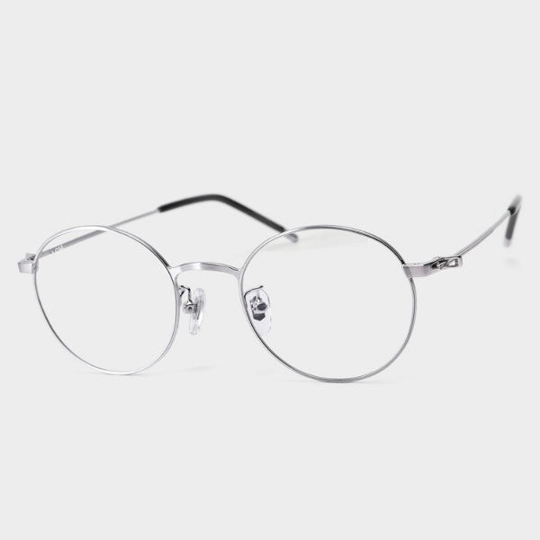 Lash glasses frame ATYPE ZERO C4 Men's round silver metal frame