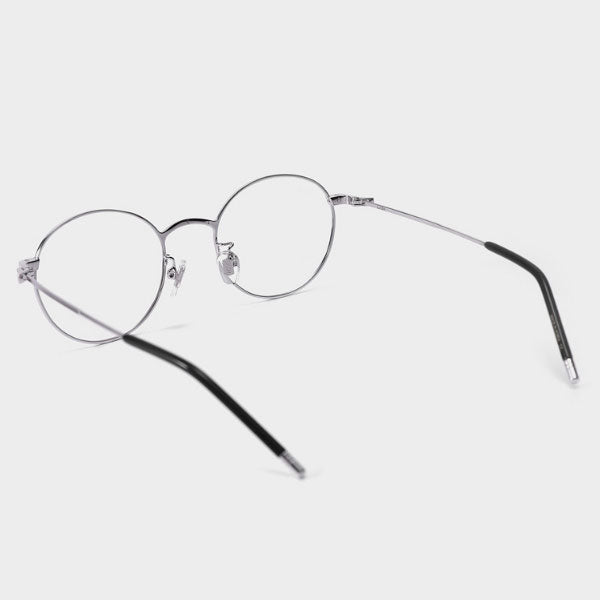 Lash glasses frame ATYPE ZERO C4 Men's round silver metal frame