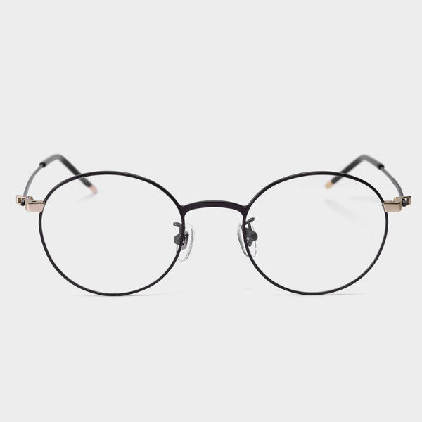 Lash glasses frame ATYPE ZERO C5 round black metal frame for both men and women