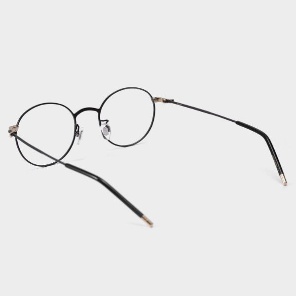 Lash glasses frame ATYPE ZERO C5 round black metal frame for both men and women