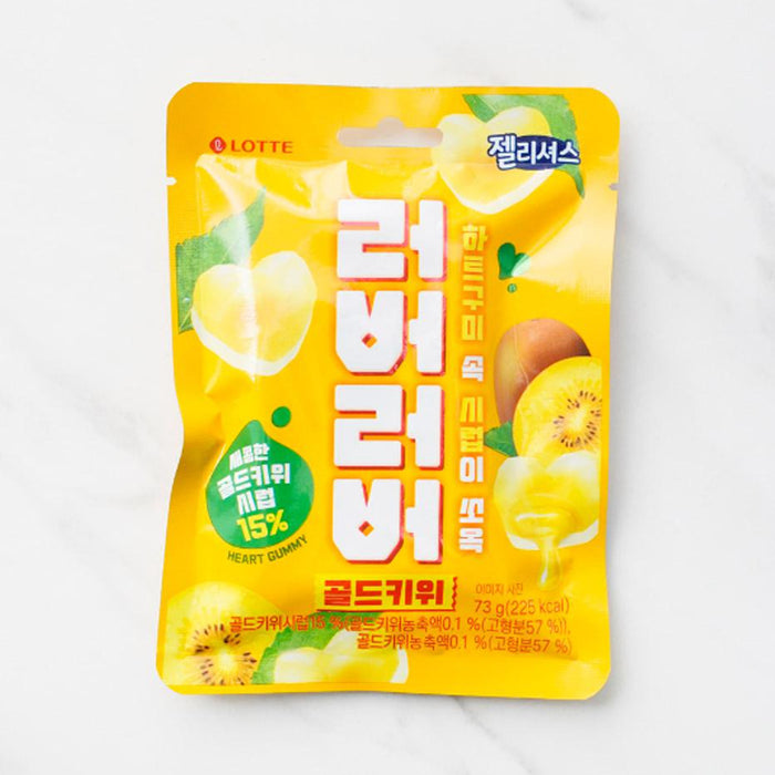 Lotte Rubber Rubber Gold Kiwi Mini Bulk 204g