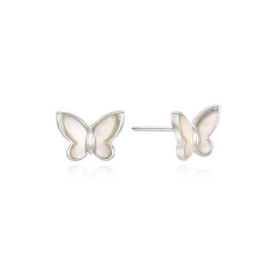 OST Aurora White Shell Butterfly Earrings