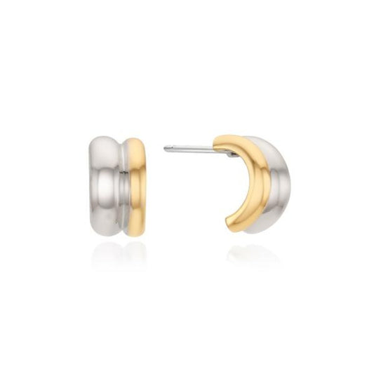 OST Two-Tone Double Ring Earrings