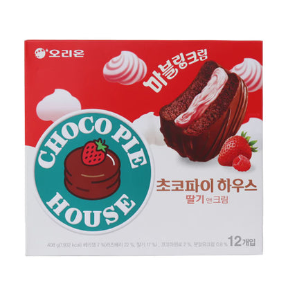 Orion Choco Pie House Strawberry & Cream 408g