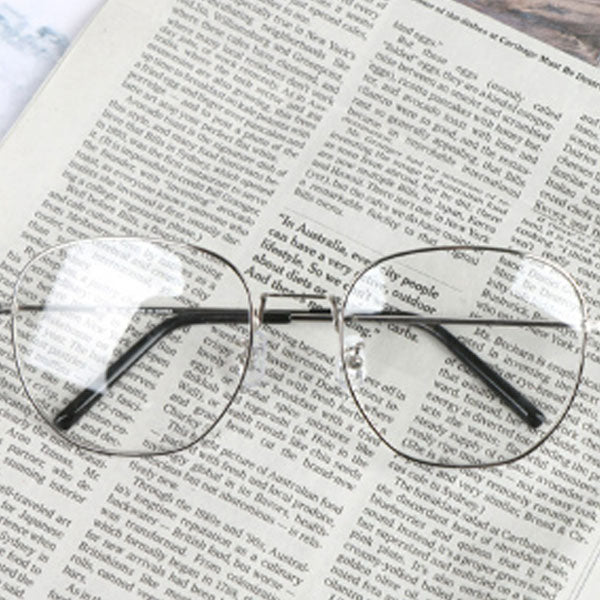 Oversized Square Metal Glasses for Men and Women