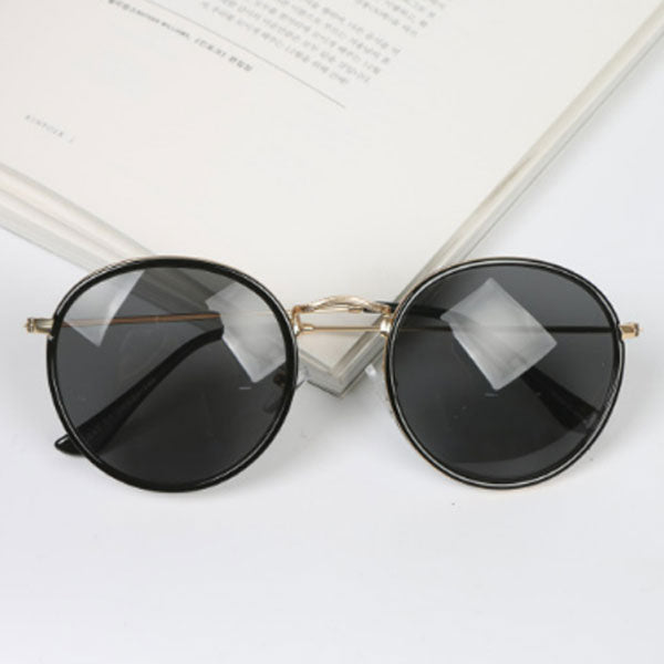 Oversized Vintage Round Mirror Sunglasses